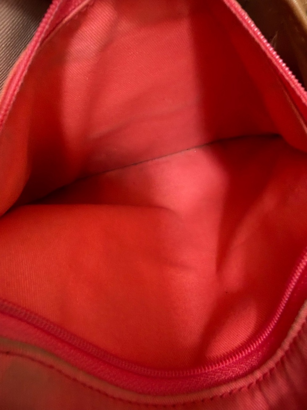 Coach Striped Canvas Tote in Coral, Mustard, Navy & Pink with Tan Leather F30041 - Picture 8 of 16